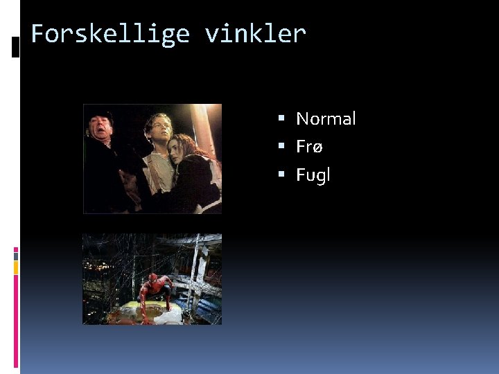 Forskellige vinkler Normal Frø Fugl 