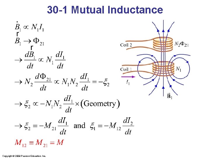 30 -1 Mutual Inductance Copyright © 2009 Pearson Education, Inc. 