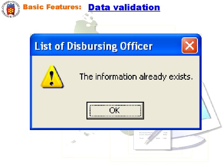 Basic Features: Data validation 