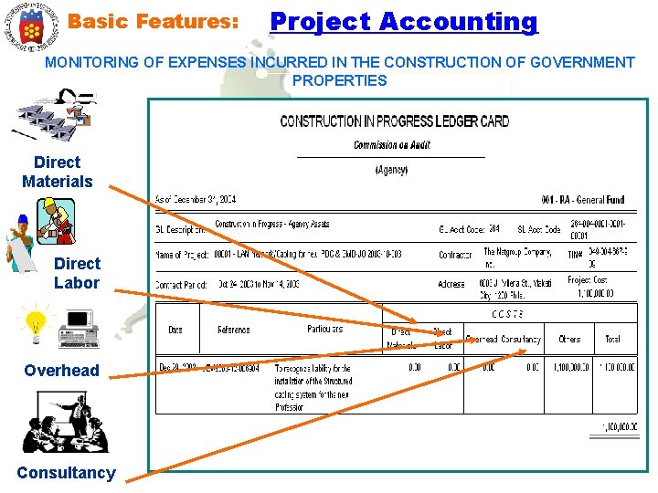 Basic Features: Project Accounting MONITORING OF EXPENSES INCURRED IN THE CONSTRUCTION OF GOVERNMENT PROPERTIES