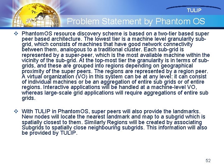 TULIP Problem Statement by Phantom OS v Phantom. OS resource discovery scheme is based