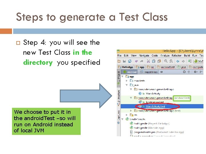 Steps to generate a Test Class Step 4: you will see the new Test