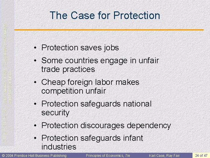 C H A P T E R 20: International Trade, Comparative Advantage, and Protectionism