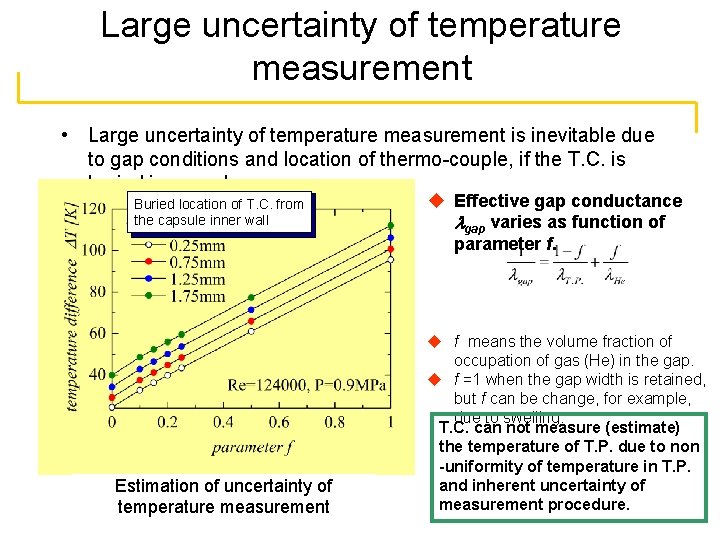 Large uncertainty of temperature measurement • Large uncertainty of temperature measurement is inevitable due