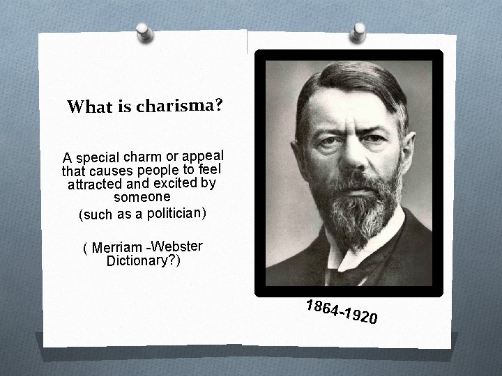 What is charisma? A special charm or appeal that causes people to feel attracted