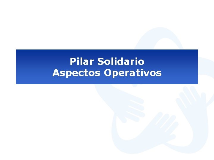 Pilar Solidario Aspectos Operativos 