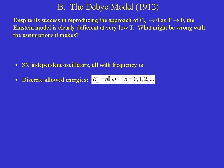 Iv Vibrational Properties Of The Lattice A Heat