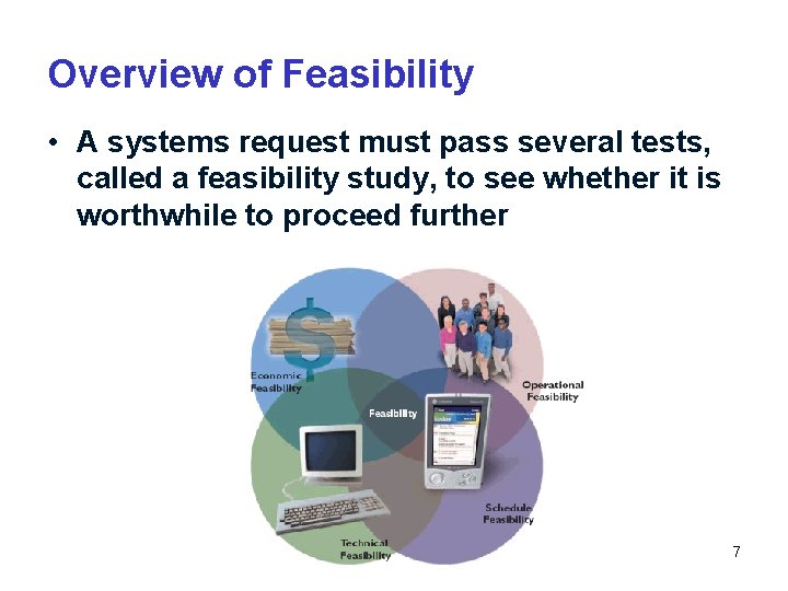 Overview of Feasibility • A systems request must pass several tests, called a feasibility