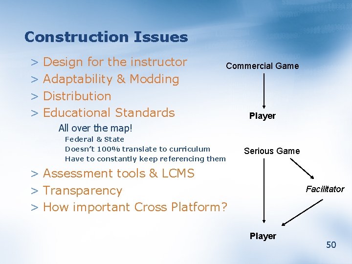 Construction Issues > Design for the instructor > Adaptability & Modding > Distribution >
