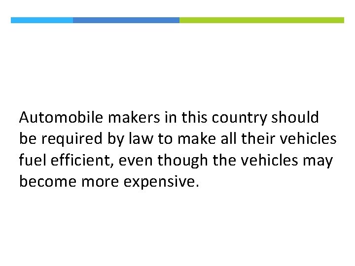 Automobile makers in this country should be required by law to make all their