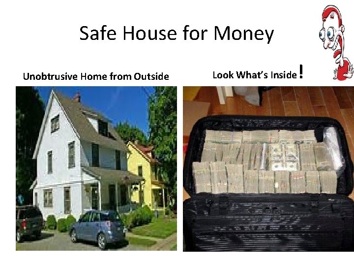 Safe House for Money Unobtrusive Home from Outside Look What’s Inside ! 