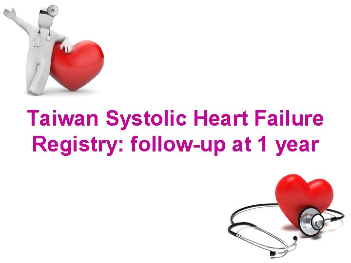 Taiwan Systolic Heart Failure Registry: follow-up at 1 year 
