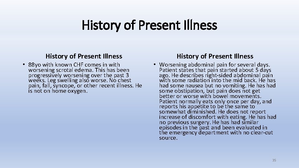 History of Present Illness • 88 yo with known CHF comes in with worsening