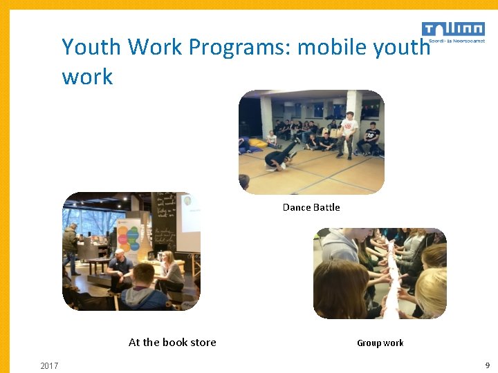 Youth Work Programs: mobile youth work Dance Battle At the book store 2017 Group