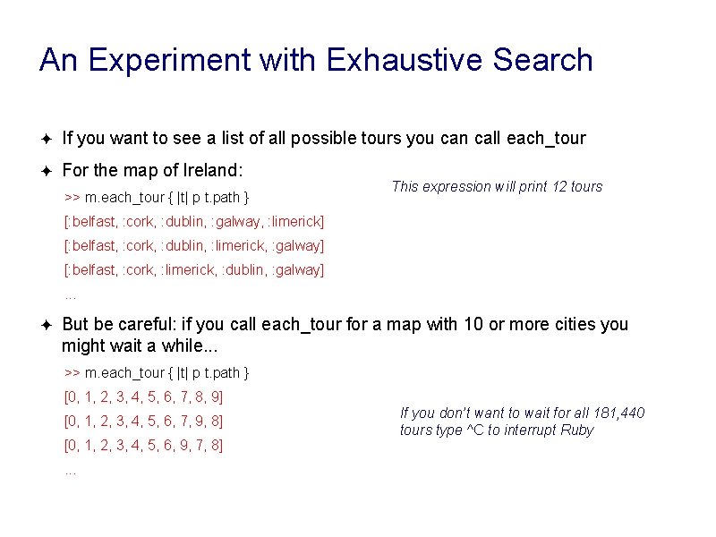 An Experiment with Exhaustive Search ✦ If you want to see a list of An Experiment with Exhaustive Search ✦ If you want to see a list of