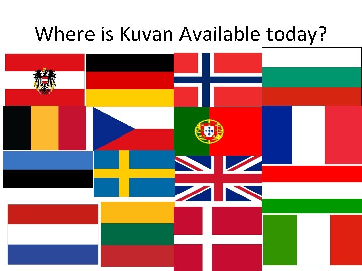 Where is Kuvan Available today? 