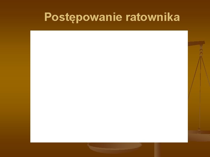 Postępowanie ratownika 