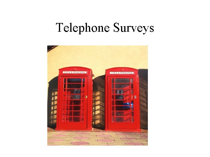 Telephone Surveys 