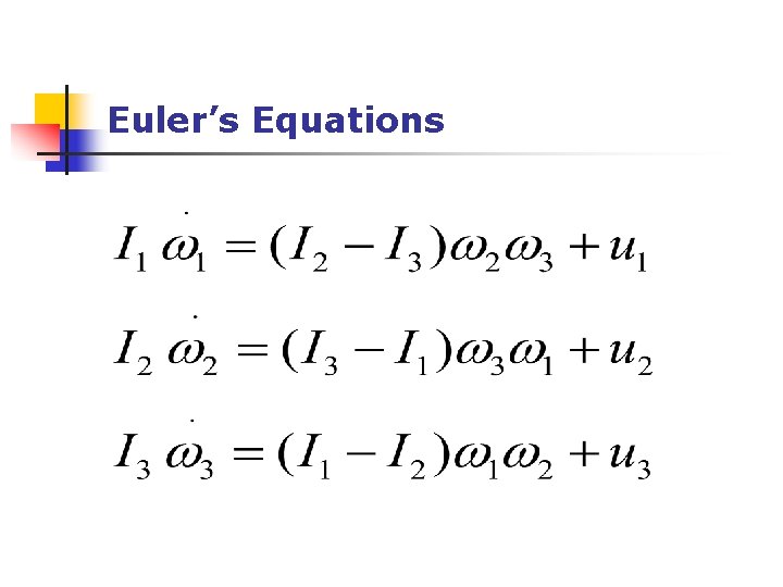 Euler’s Equations 