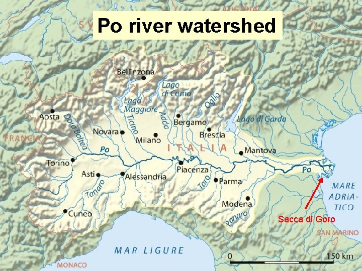 Po river watershed Sacca di Goro 