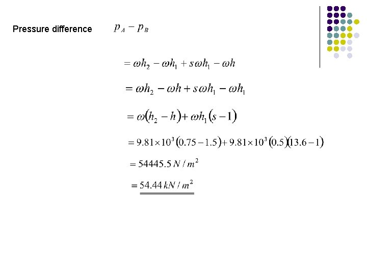 Pressure difference 