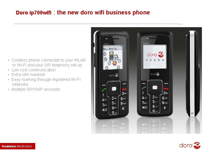 Doro ip 700 wifi : the new doro wifi business phone • Cordless phone