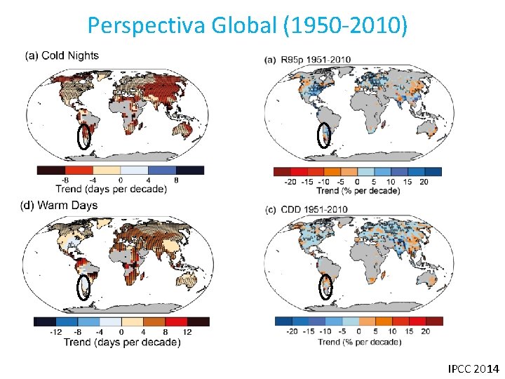 Perspectiva Global (1950 -2010) IPCC 2014 