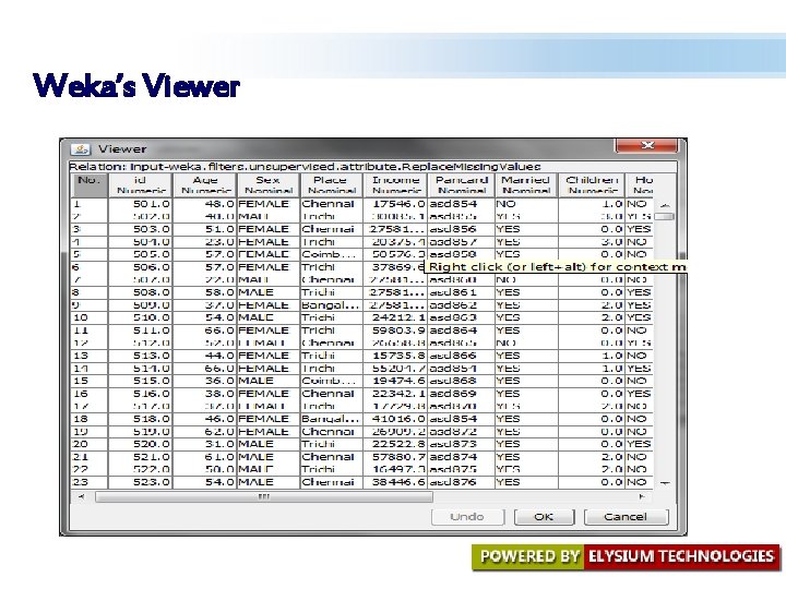 Weka’s Viewer Weka’s Viewer