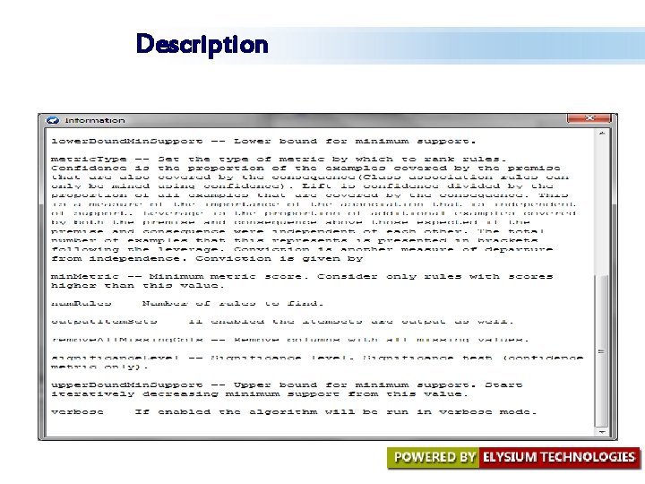 Description Description