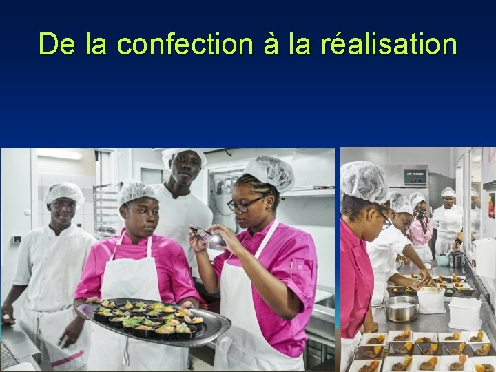 De la confection à la réalisation De la confection à la réalisation