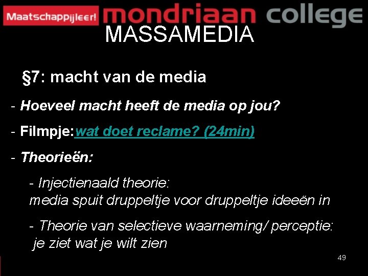 MASSAMEDIA § 7: macht van de media - Hoeveel macht heeft de media op MASSAMEDIA § 7: macht van de media - Hoeveel macht heeft de media op