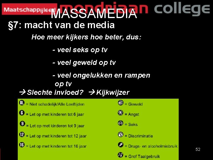MASSAMEDIA § 7: macht van de media Hoe meer kijkers hoe beter, dus: - MASSAMEDIA § 7: macht van de media Hoe meer kijkers hoe beter, dus: -