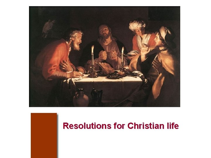 Resolutions for Christian life 