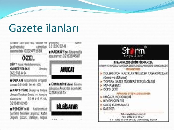 Gazete ilanları 