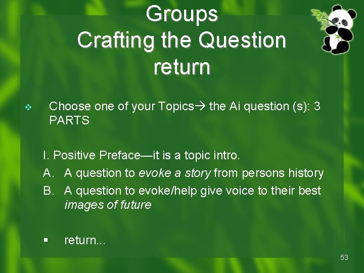 Groups Crafting the Question return Choose one of your Topics the Ai question (s): Groups Crafting the Question return Choose one of your Topics the Ai question (s):