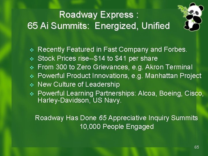 Roadway Express : 65 Ai Summits: Energized, Unified v v v Recently Featured in Roadway Express : 65 Ai Summits: Energized, Unified v v v Recently Featured in