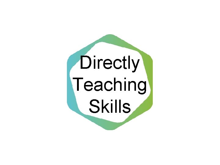 Directly Teaching Skills Directly Teaching Skills