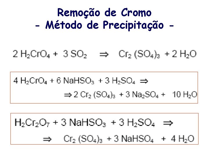 Remoção de Cromo - Método de Precipitação - 