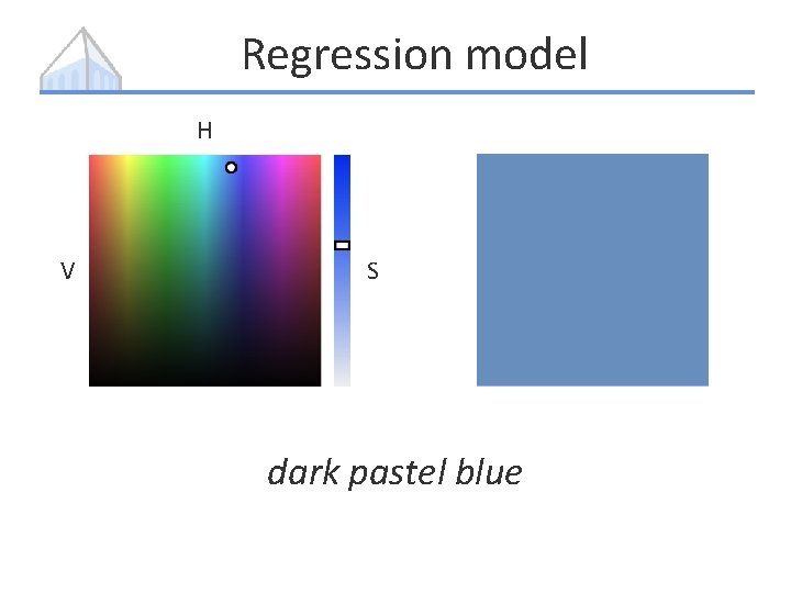 Regression model H V S dark pastel blueblue 