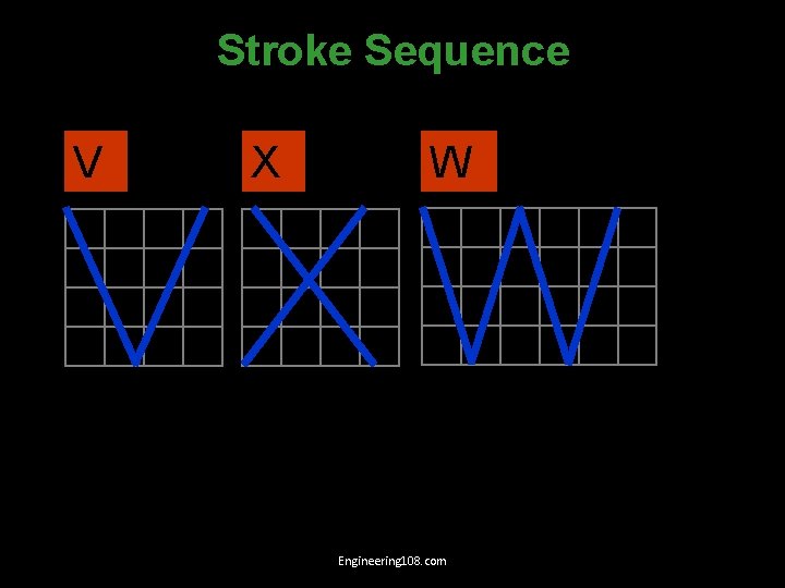 Stroke Sequence V X W Engineering 108. com 