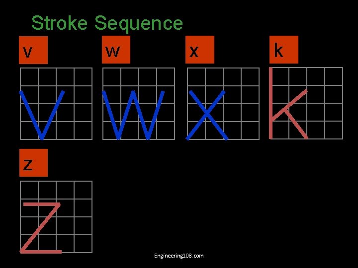 Stroke Sequence w x v z Engineering 108. com k 