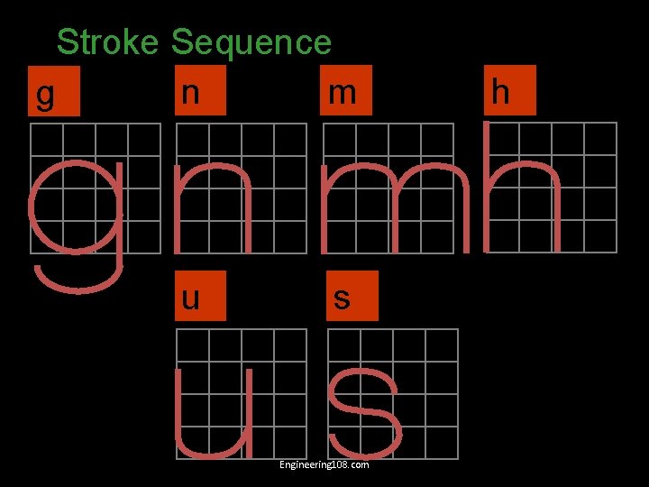 Stroke Sequence n m g u s Engineering 108. com h 
