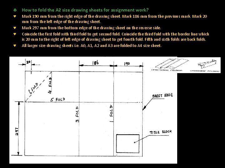 ♣ How to fold the A 2 size drawing sheets for assignment work? ♥