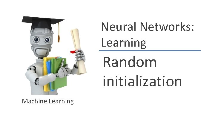 Neural Networks: Learning Random initialization Machine Learning 