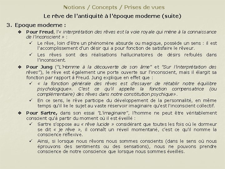 Notions / Concepts / Prises de vues Le rêve de l'antiquité à l'époque moderne