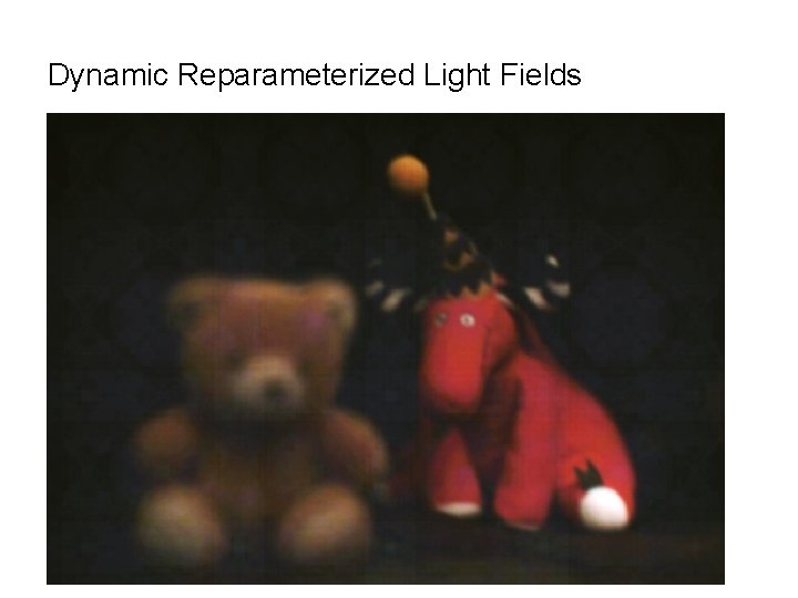 Dynamic Reparameterized Light Fields Dynamic Reparameterized Light Fields