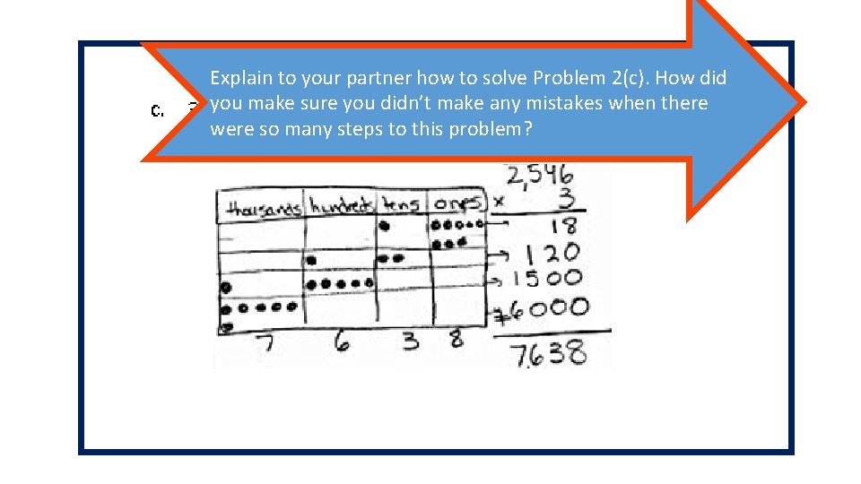 Explain to your partner how to solve Problem 2(c). How did you make sure Explain to your partner how to solve Problem 2(c). How did you make sure