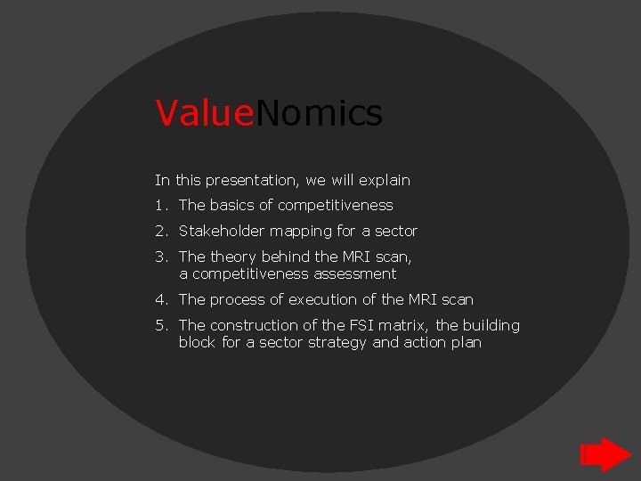 Value. Nomics In this presentation, we will explain 1. The basics of competitiveness 2.