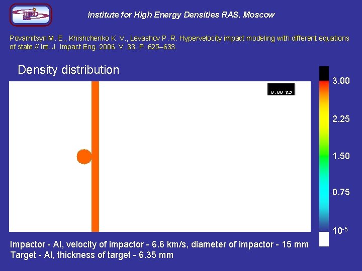 Institute for High Energy Densities RAS, Moscow Povarnitsyn M. E. , Khishchenko K. V.