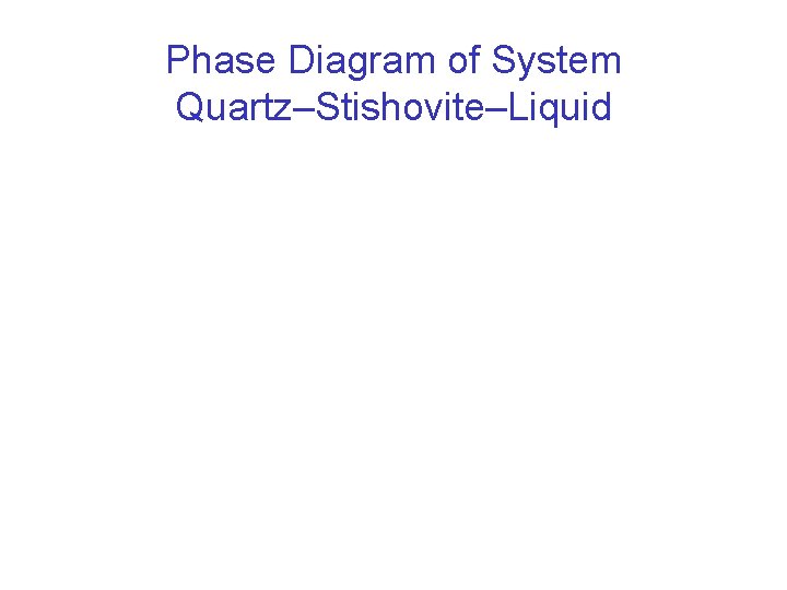 Phase Diagram of System Quartz–Stishovite–Liquid 